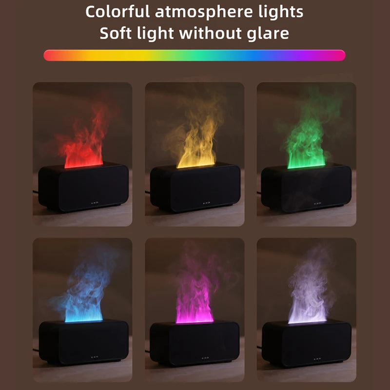 Umidificatore Aromaterapico con Fiamma Simulata – Purifica l’Aria e Crea un’Atmosfera Accogliente