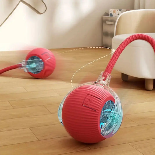 Giocattolo Interattivo per Gatti – Palla Elettrica con Coda Finta, Ricaricabile, Perfetto per Allenamento e Divertimento