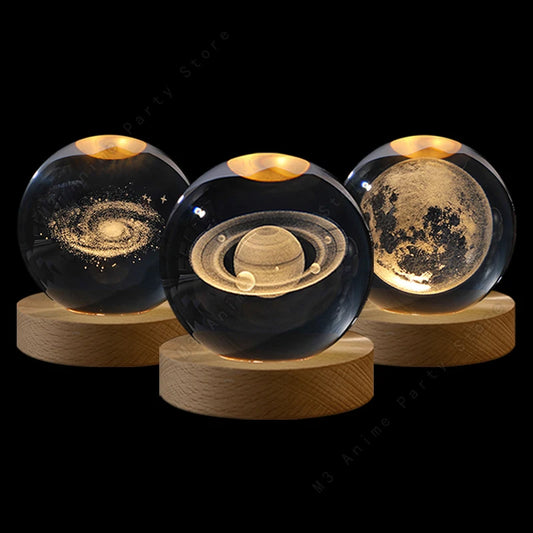 Lampada Notturna 3D a Sfera Cristallina – Un’Esplosione di Magia e Design