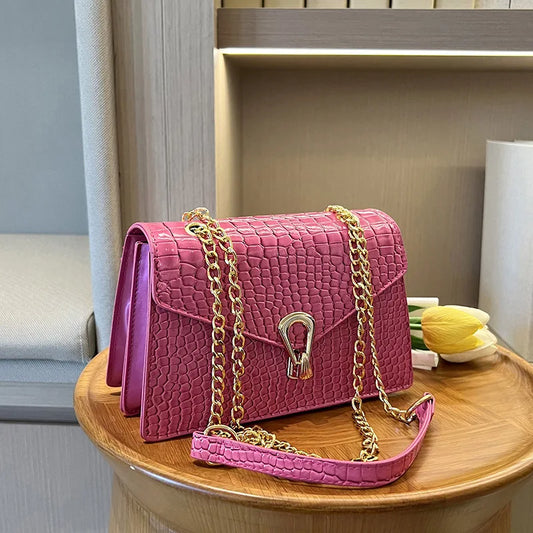 Borsetta in Eco-Pelle effetto Coccodrillo – Stile Elegante e Versatile