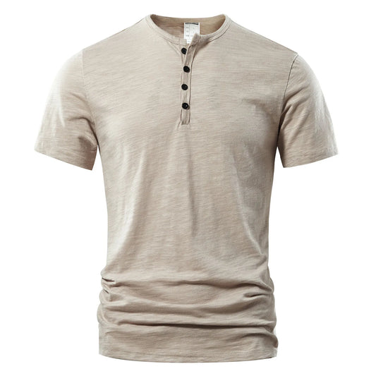 T-Shirt Uomo Estiva Casual – Collo Henley