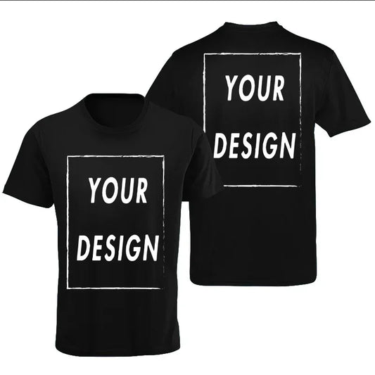 T-Shirt Uomo Personalizzata in Cotone 100% – Stampa Fronte/Retro con Logo, Testo, Nome o Foto
