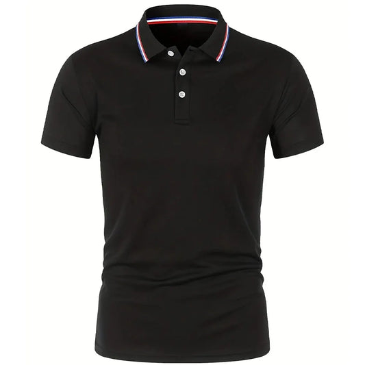 Polo Uomo Estiva Casual – Traspirante, Comoda, a Manica Corta – Tinta Unita