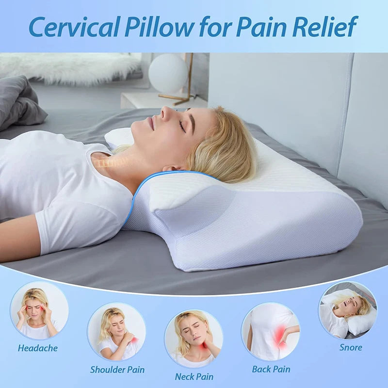 Cuscino Cervicale in Memory Foam – Comfort e Supporto Ortopedico per un Sonno Rigenerante